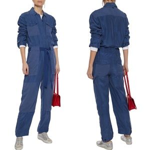 Rag & Bone Henri Utility Cargo Jumpsuit 100% Silk